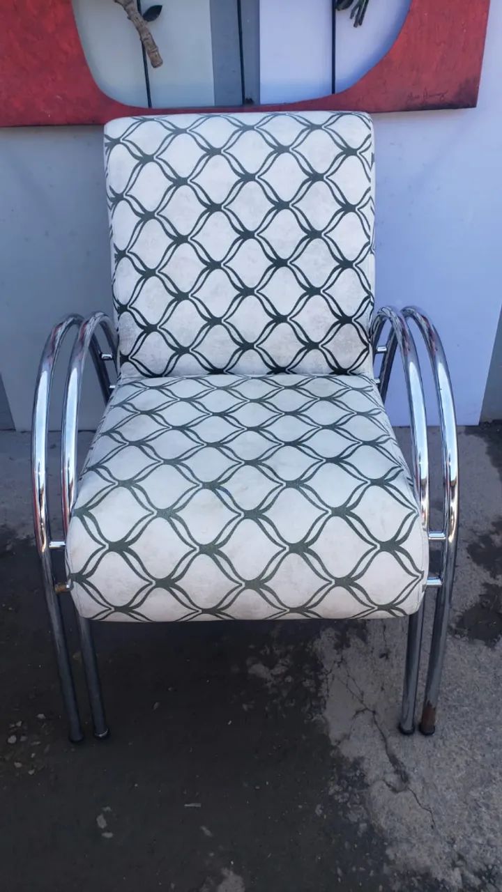 Abstract Black and White Pattern Single Armchair436600703896135684