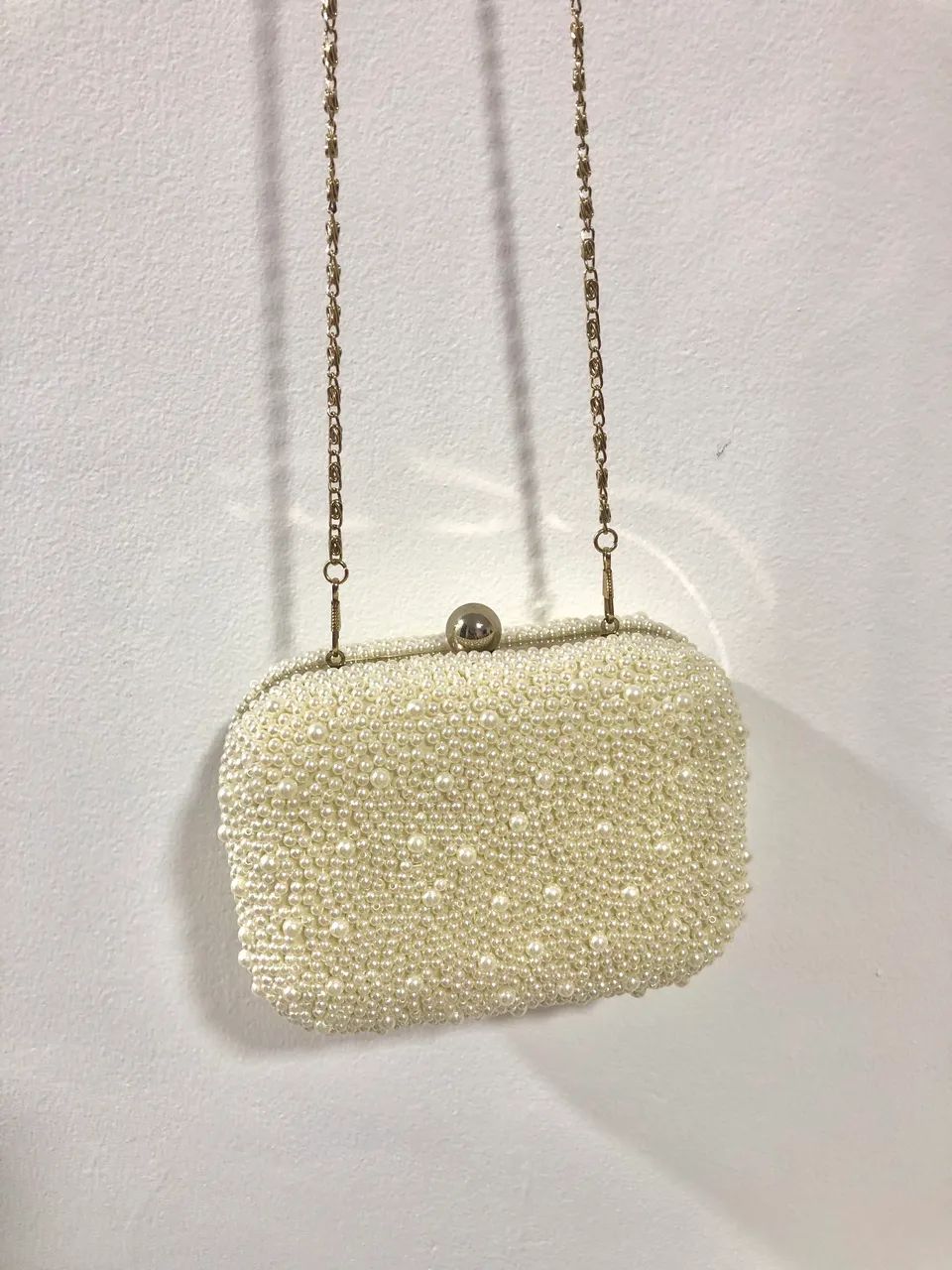 Bolsa clutch - pérolas 