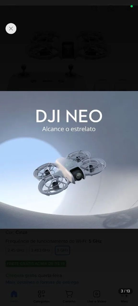 DJI Neo 4K Completo + Controle DJI - Fly More Combo - Foto 5