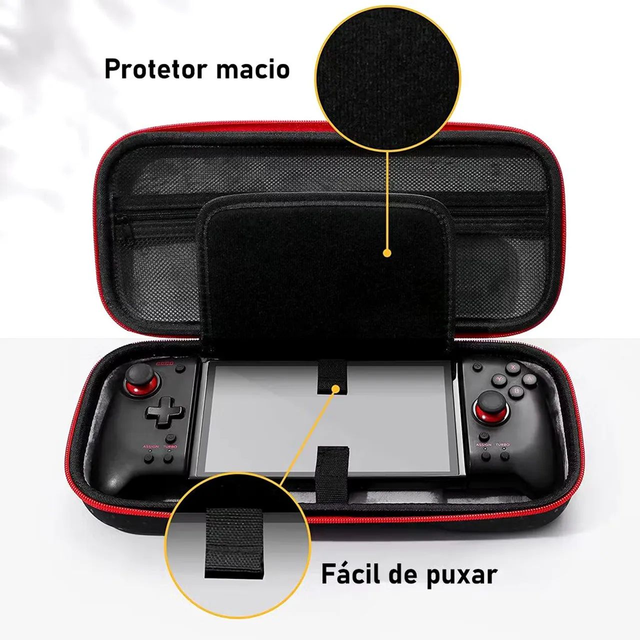 Case para Nintendo Switch com joycons alternativos  - Foto 3