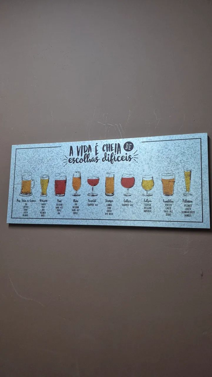 Quadro de bebidas