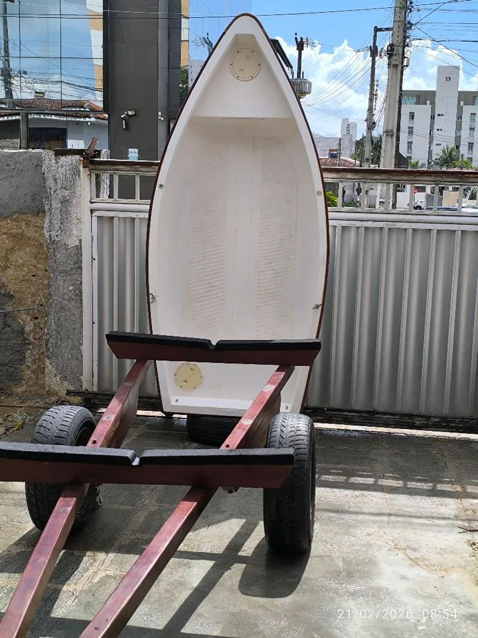 VENDO BARCO + CARRETA DE ENCALHE - 2,5M x 1,20M - Foto 2