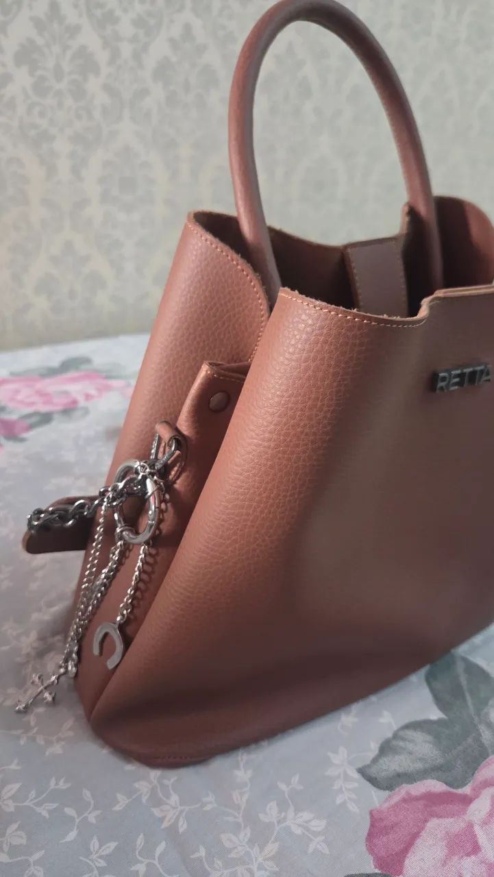 Bolsa Tiracolo Média caramelo - Foto 3