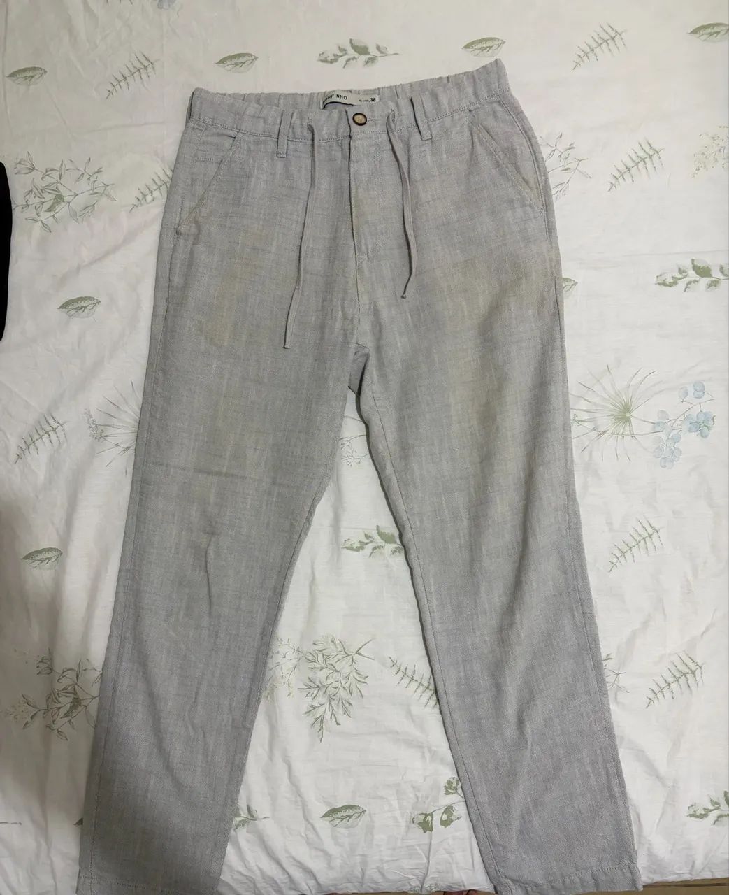 Calça relaxed 100% algodão TAM 38