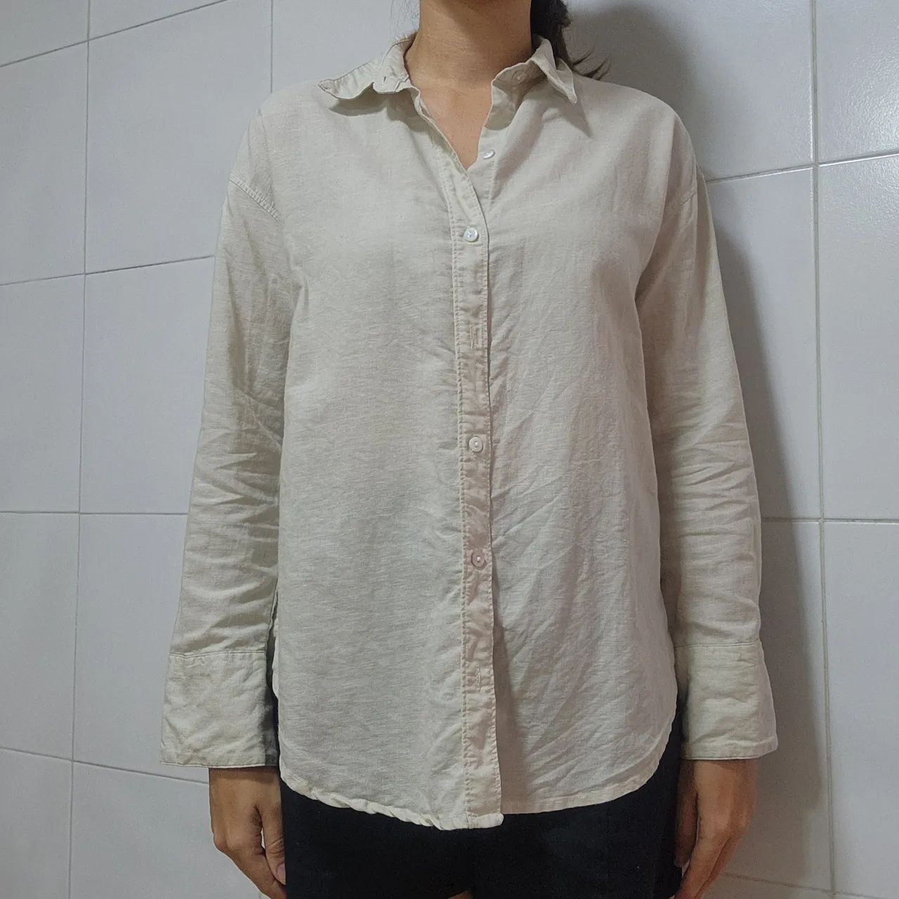 Camisa social Richards com linho M - Foto 2
