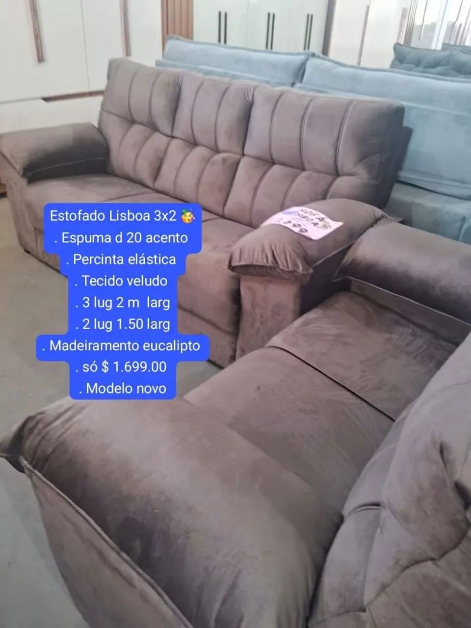 Jogo de sofá novo conforto e qualidade por $1699. Entrega grátis ? - Foto 3