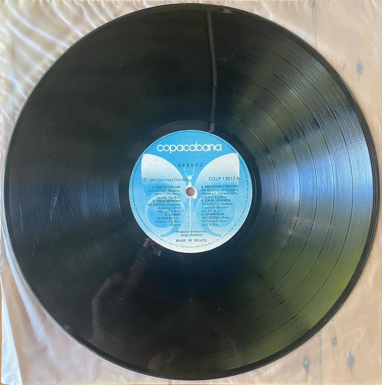 Disco de vinil (LP) Bebeto - 1981 - Foto 4