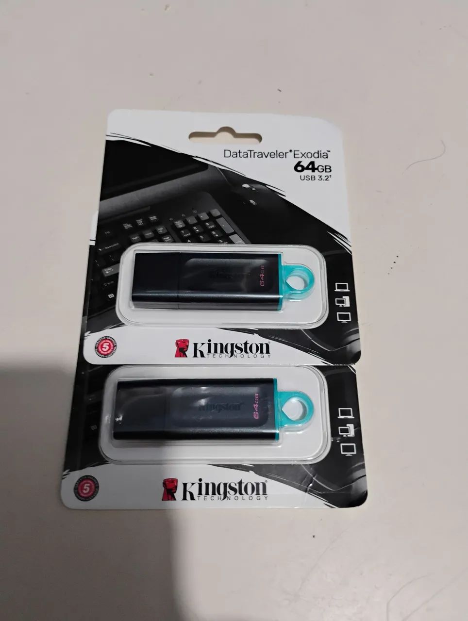 Pen drive Kingston 64 GB Original (Novo) - Foto 4
