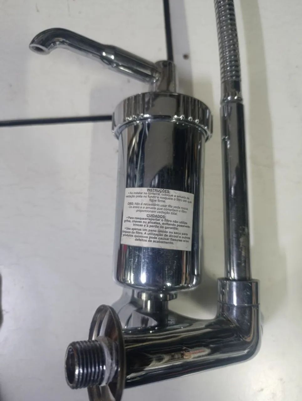 Torneira de cozinha com filtro Marchez inox - Foto 4