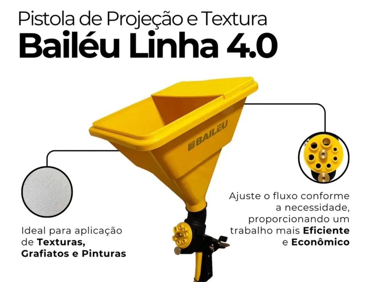 Pistola de projeção e textura 3,5L 