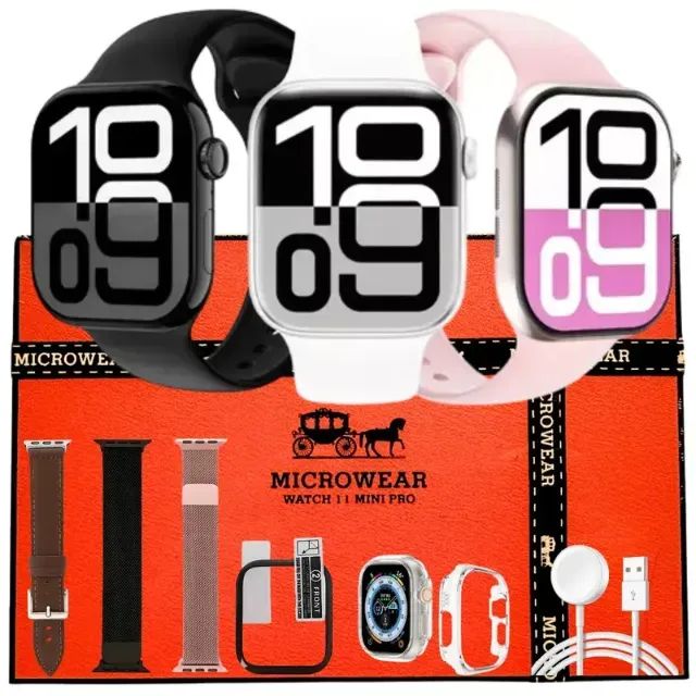 Smartwatch W11 Mini Pro 2026 responde WhatsApp por voz com IA, AMOLED e NFC - Foto 2