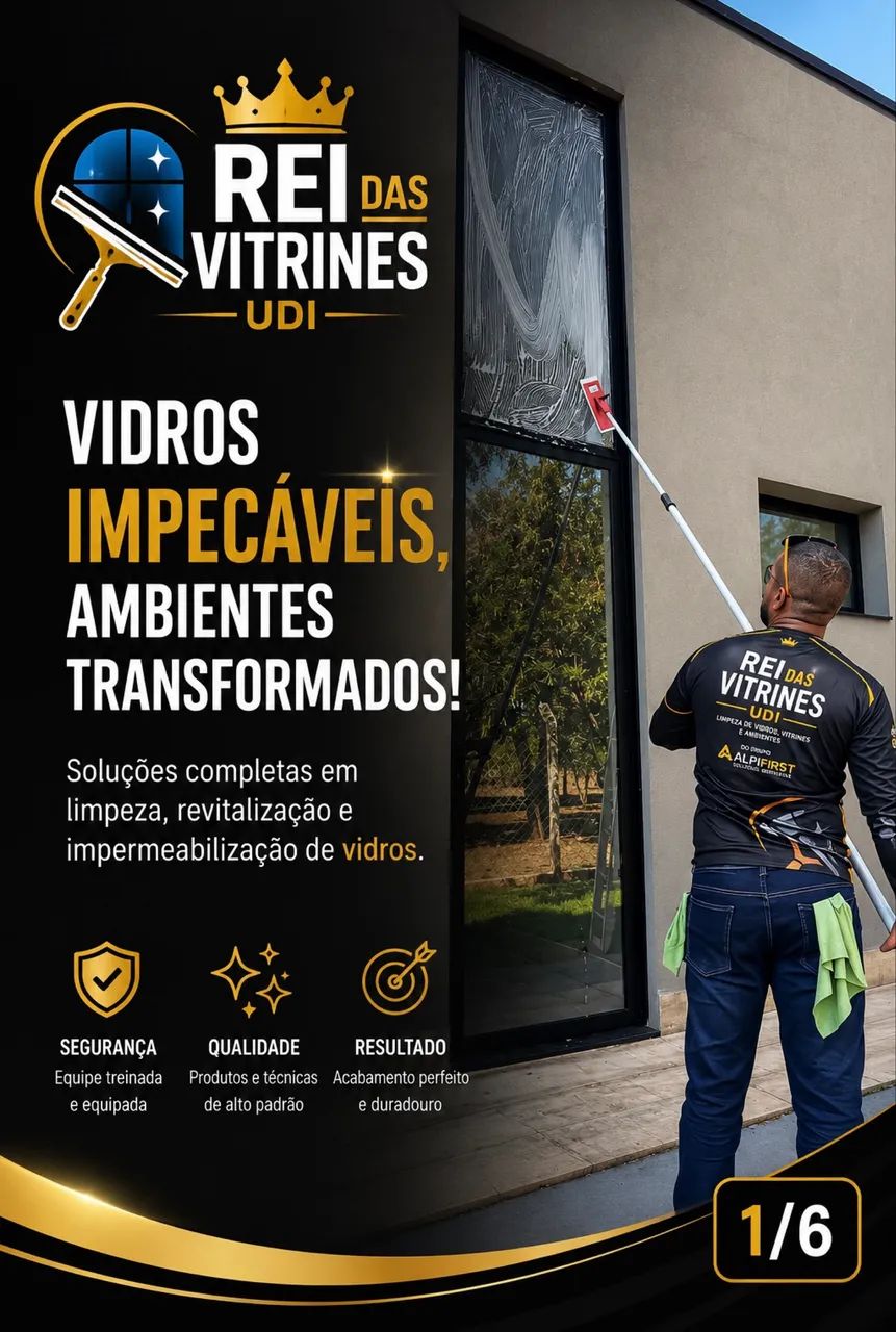 Limpeza de vidros residencial 