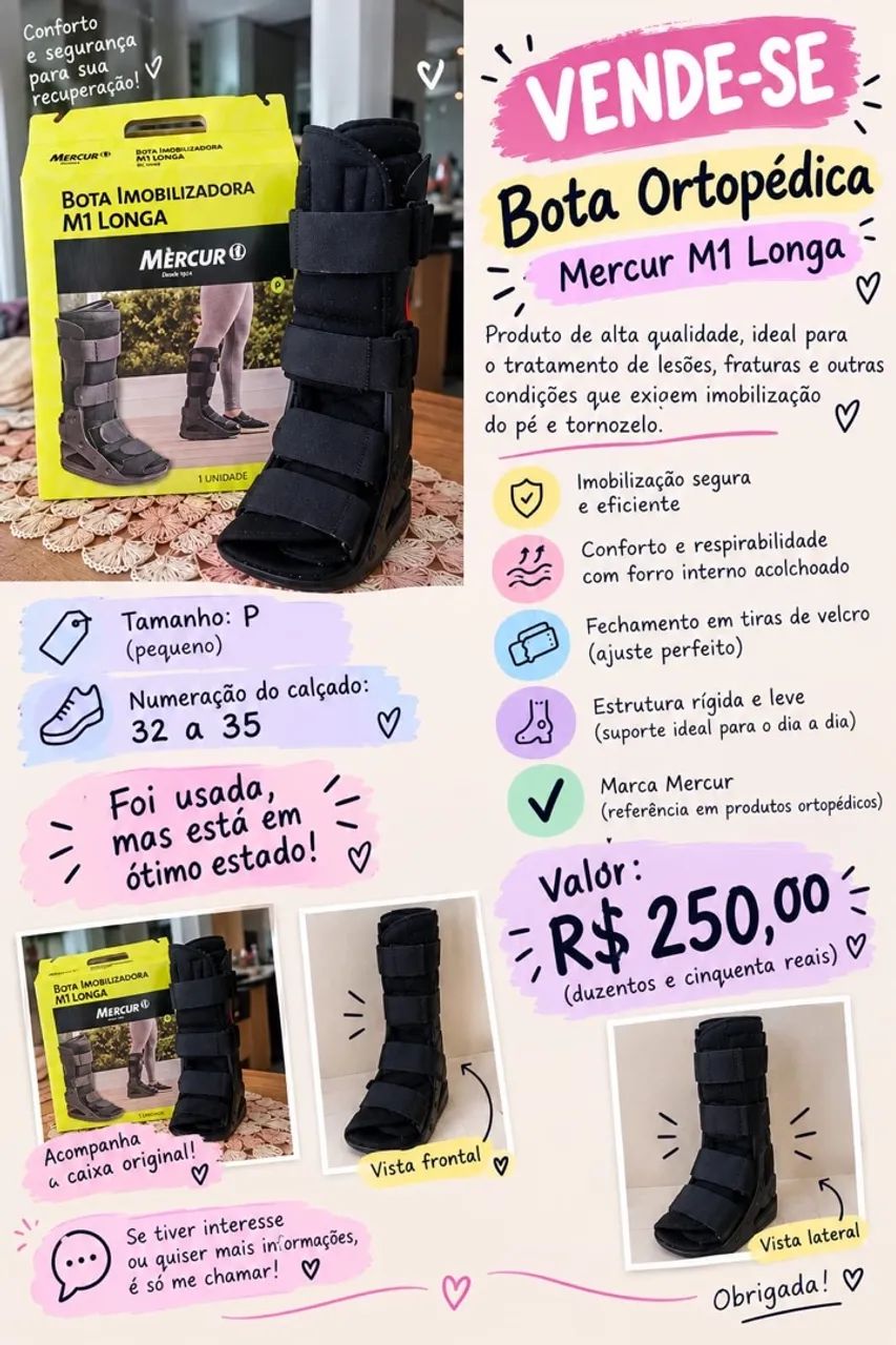 Bota Ortopédica Mercur 