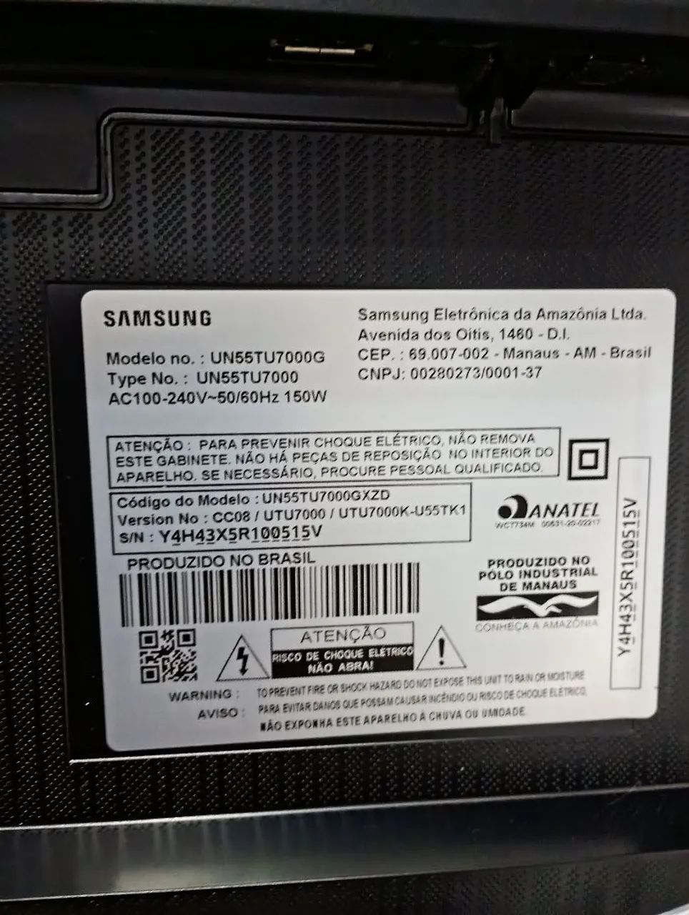 Tv Samsung 55 com display queimado!!! - Foto 6