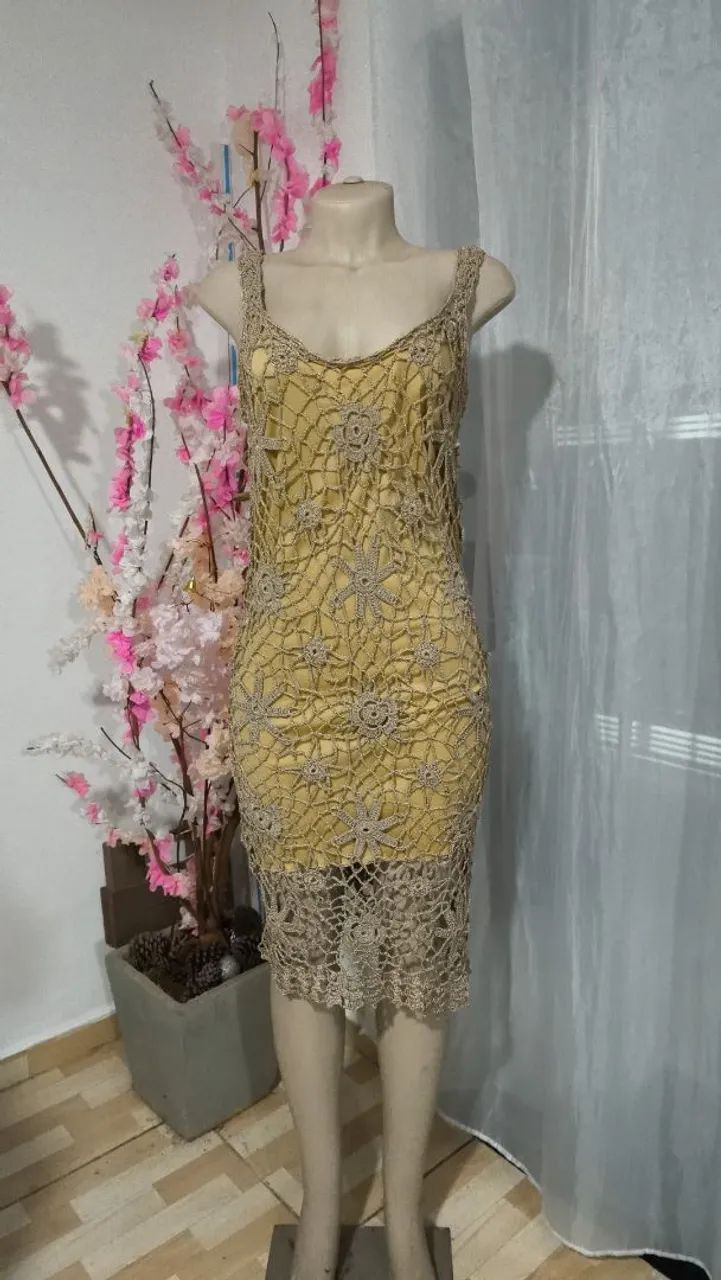 Vestido de crochê 
