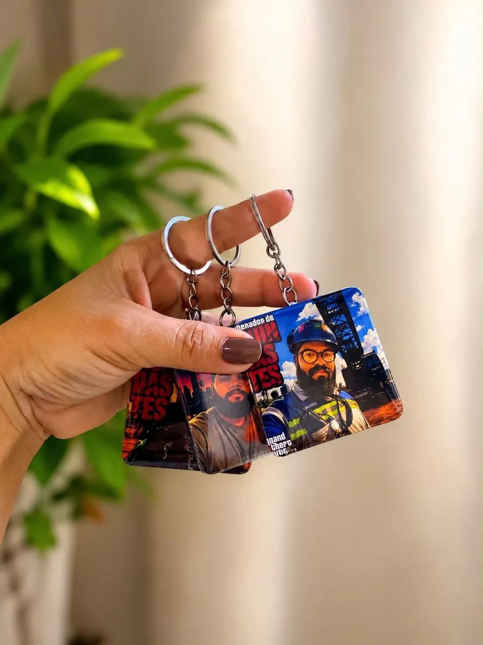 Chaveiro quadrado 5x5cm Personalizado  - Foto 3