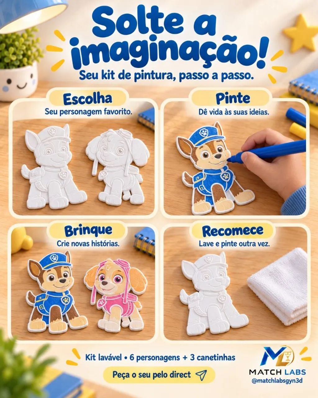 KIT PLAQUINHAS DE COLORIR - Foto 4