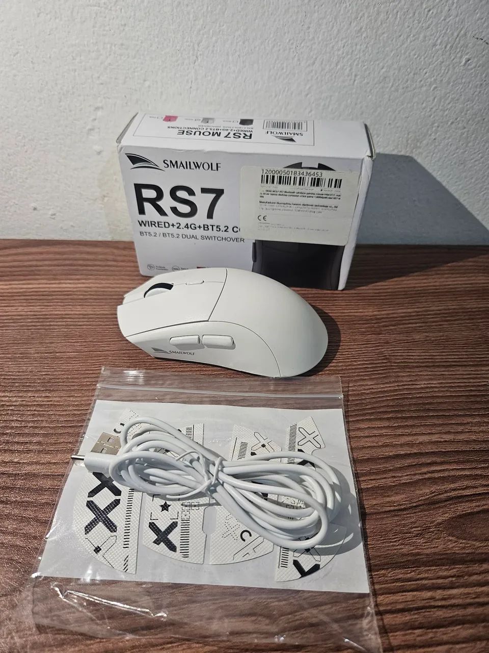 Mouse Smailwolf rs7 Branco Novo - Foto 4