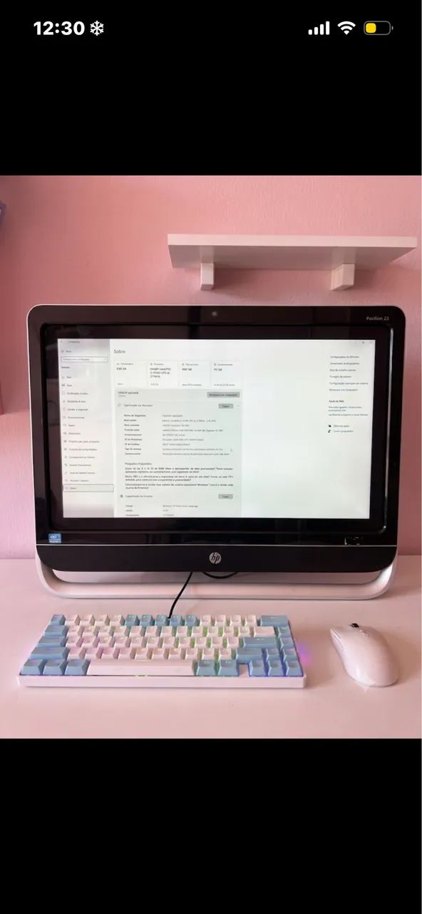 Computador HP All-in-One Intel i5 | 8GB RAM | SSD Rápido | Placa NVIDIA | Perfeito Estado!