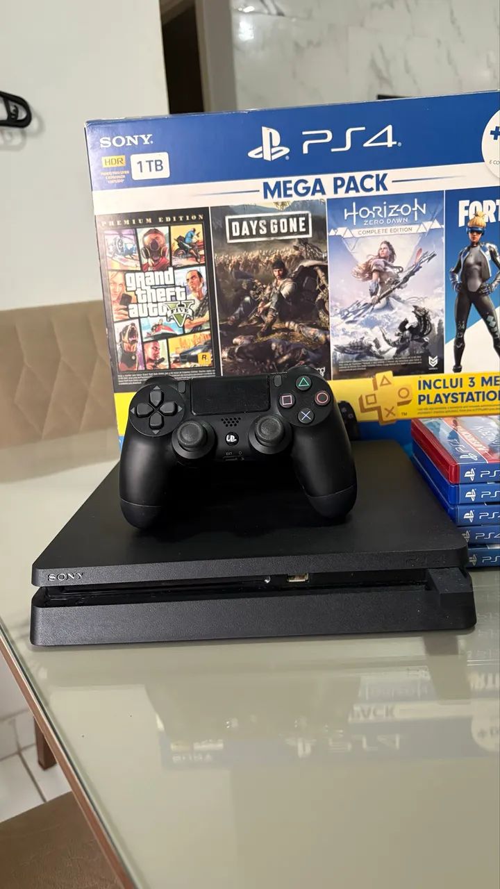 PS4 Slim 1TB - Mega Pack | COMPLETO + 4 CONTROLES - Foto 3