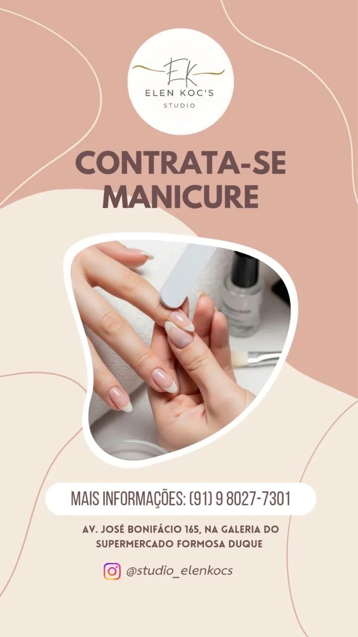CONTRATA-SE MANICURE 