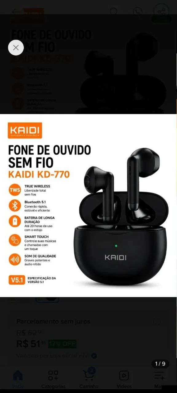 Fone de ouvido sem  - Foto 3
