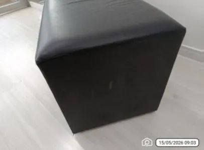 Puff de courino preto - Foto 3