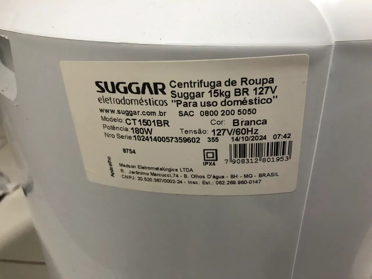 Centrífuga de roupas