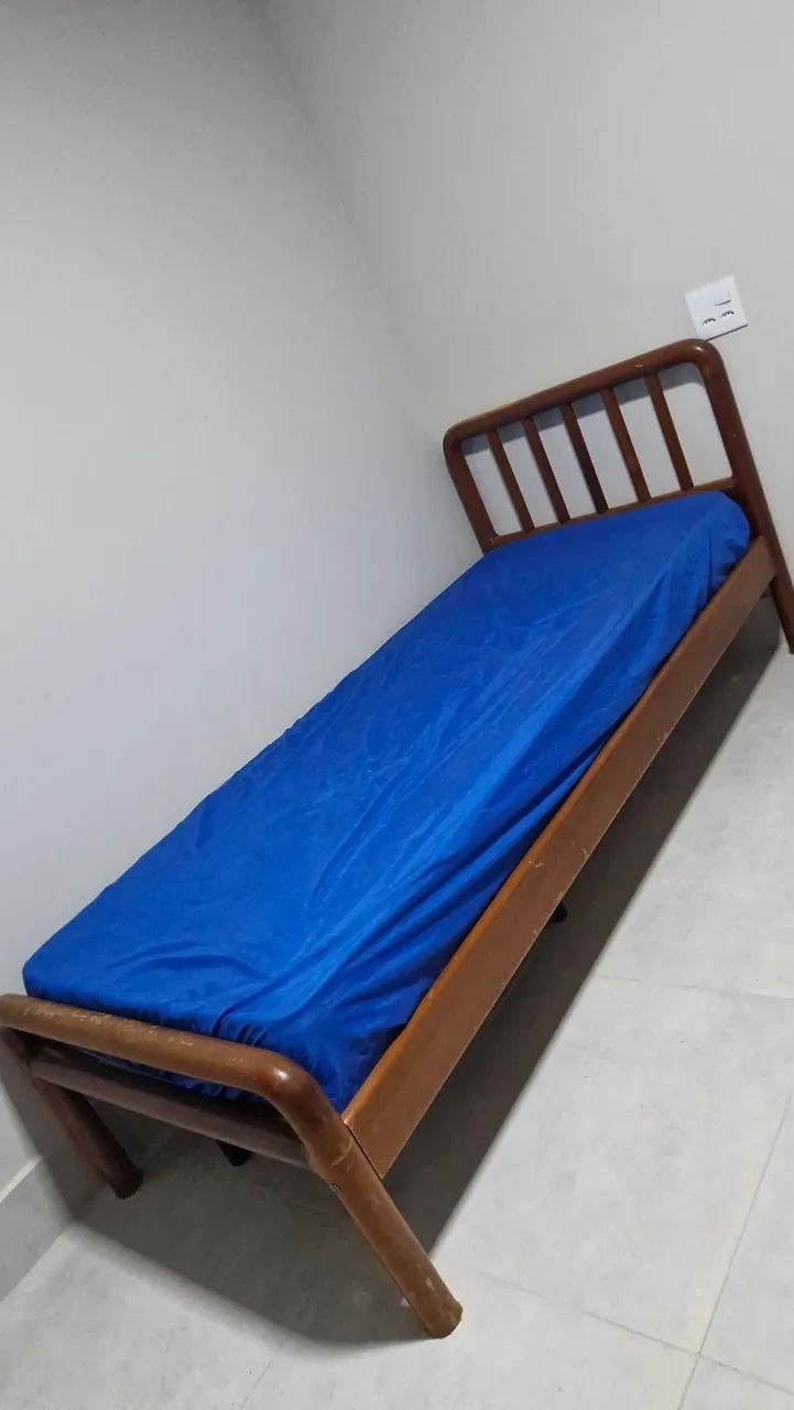 Cama Solteiro De Madeira 