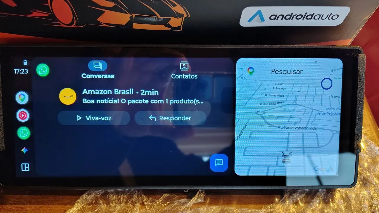 Multimídia Portátil 10 polegadas Android auto e car play - Foto 5