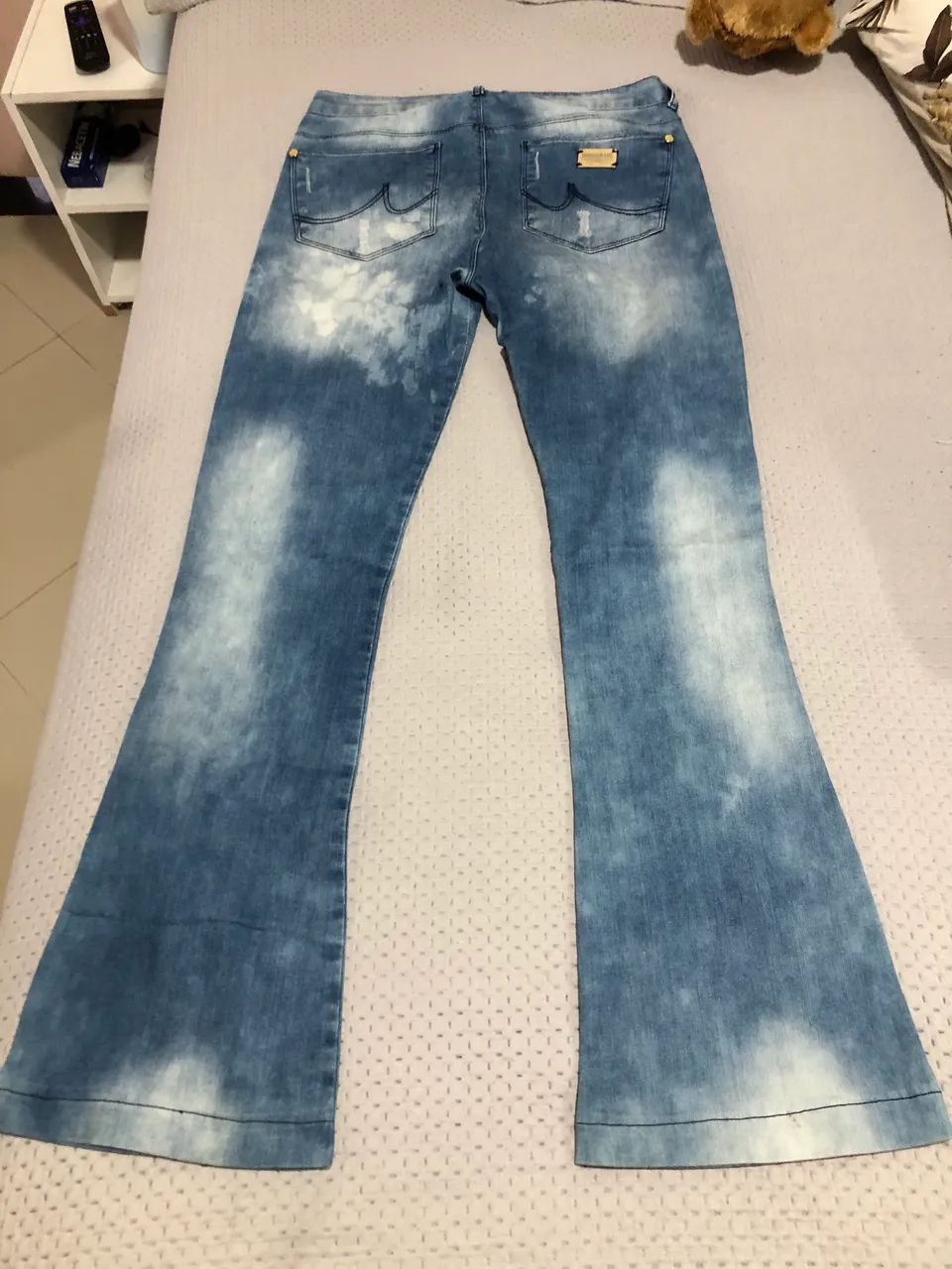 Calça flare lavagem clara  - Foto 2