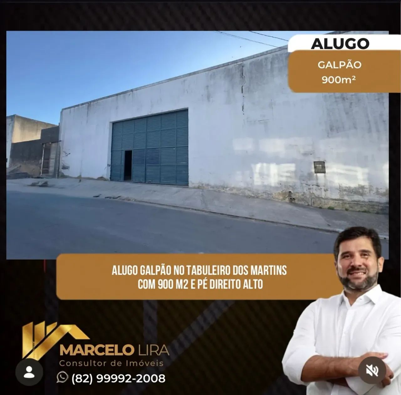 ALUGO GALPÃO COM 900 m²