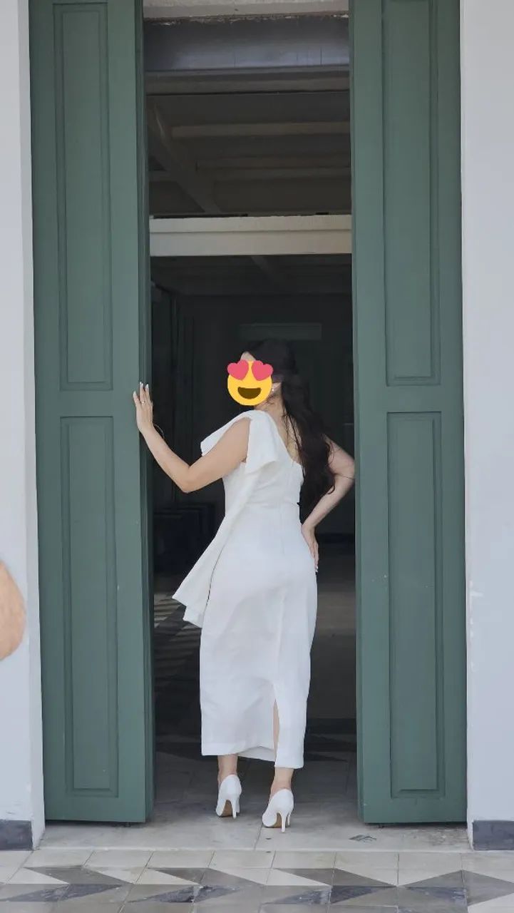 Vestido midi branco tamanho 36/38 - Foto 2