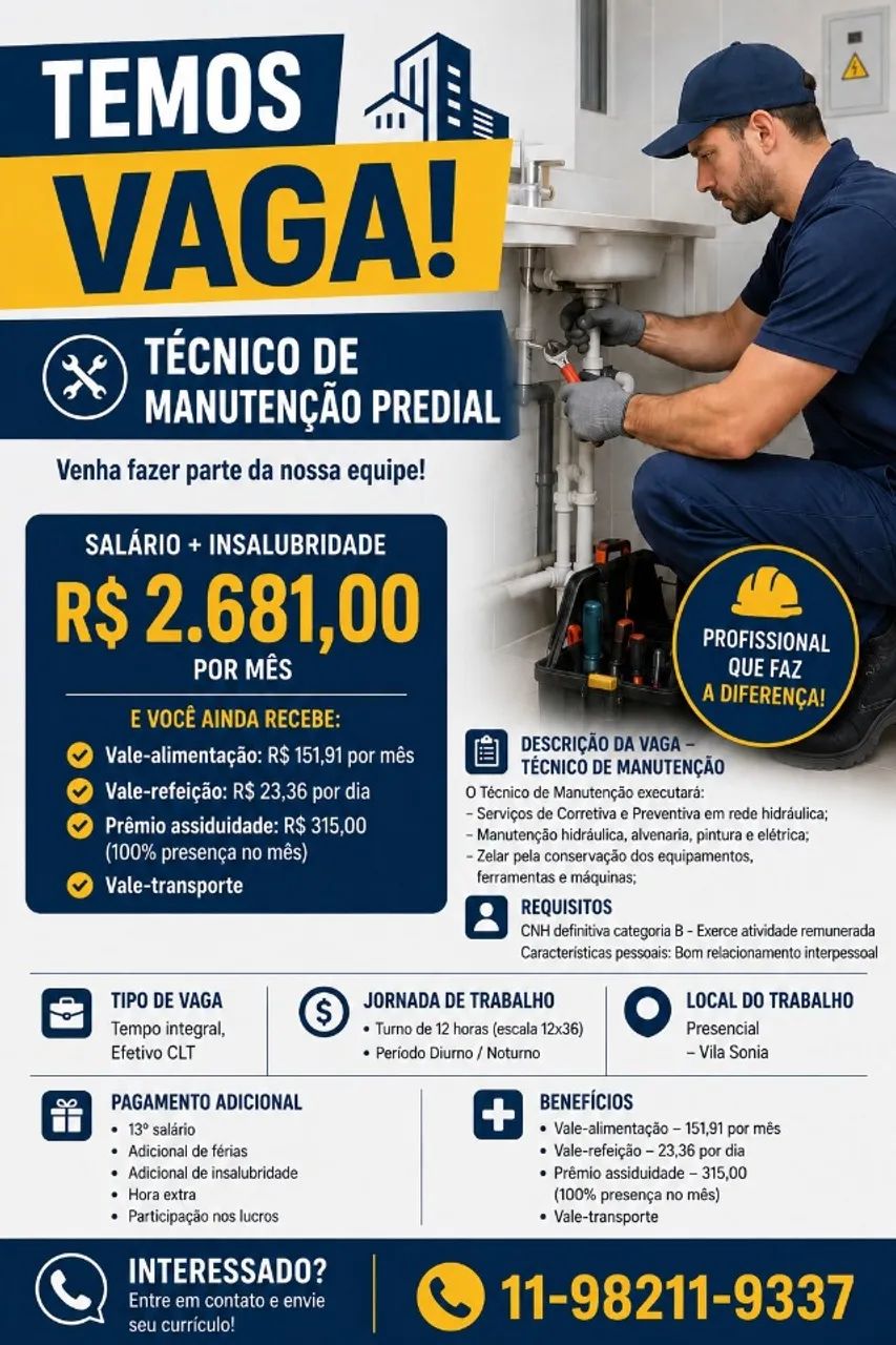 Técnico da Manutenção Predial