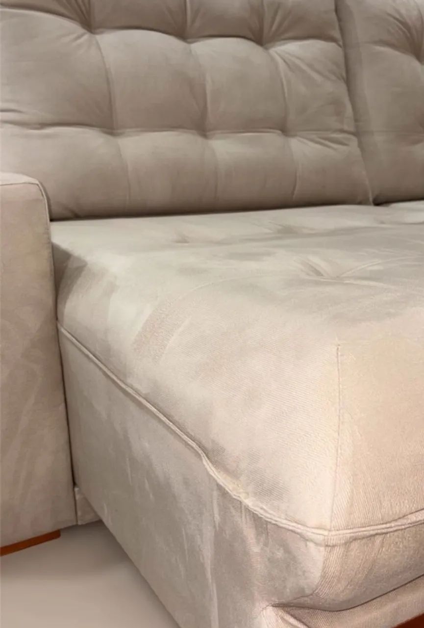 Sofa retratil e Reclinavel Monaco com detalhe em madeira com 2,30cm de largura - Foto 2