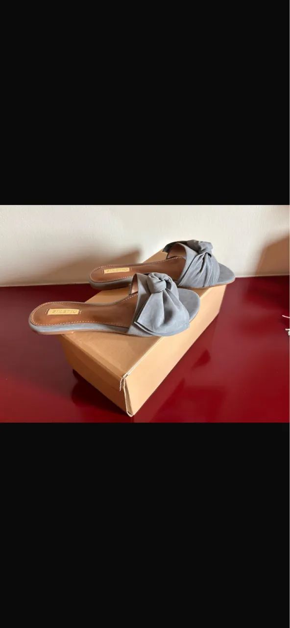 Rasteira Stiletto, nova, numeração 37