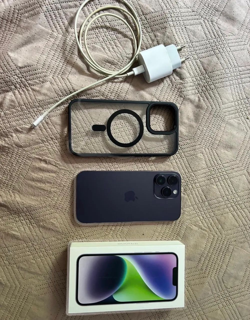 Vendo iPhone 14 Pro Max 128GB na cor Roxo Profundo - Foto 3