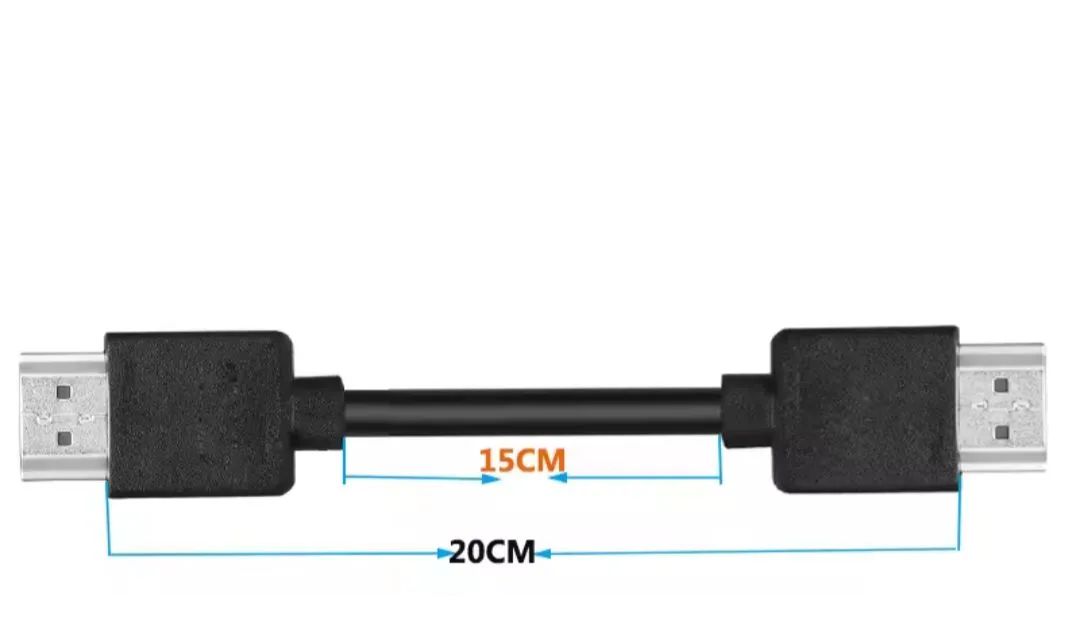 Mini cabo HDMI 15cm instalação clean sem sobras
