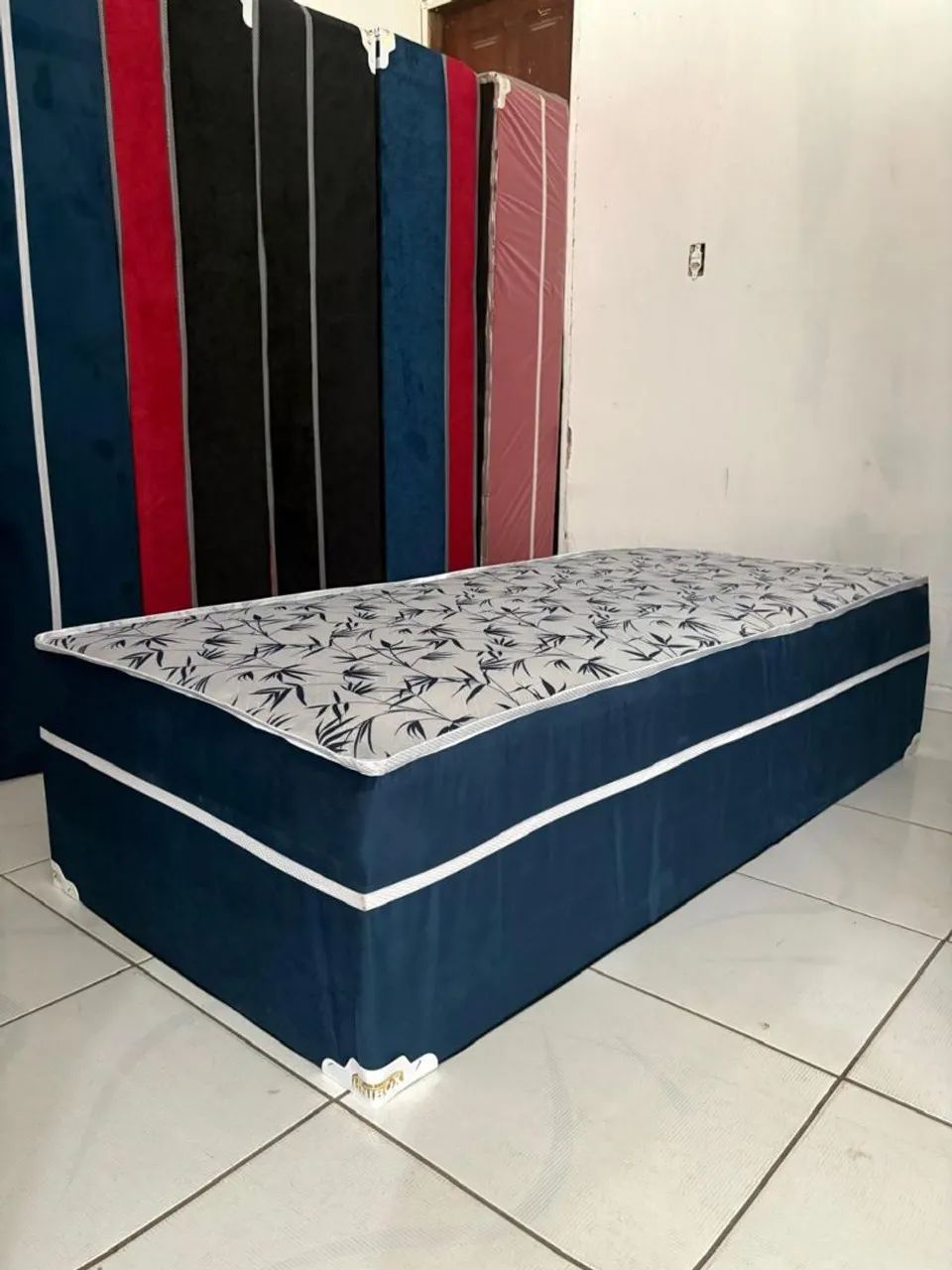 Cama box solteiro nova mola espuma alta  - Foto 3