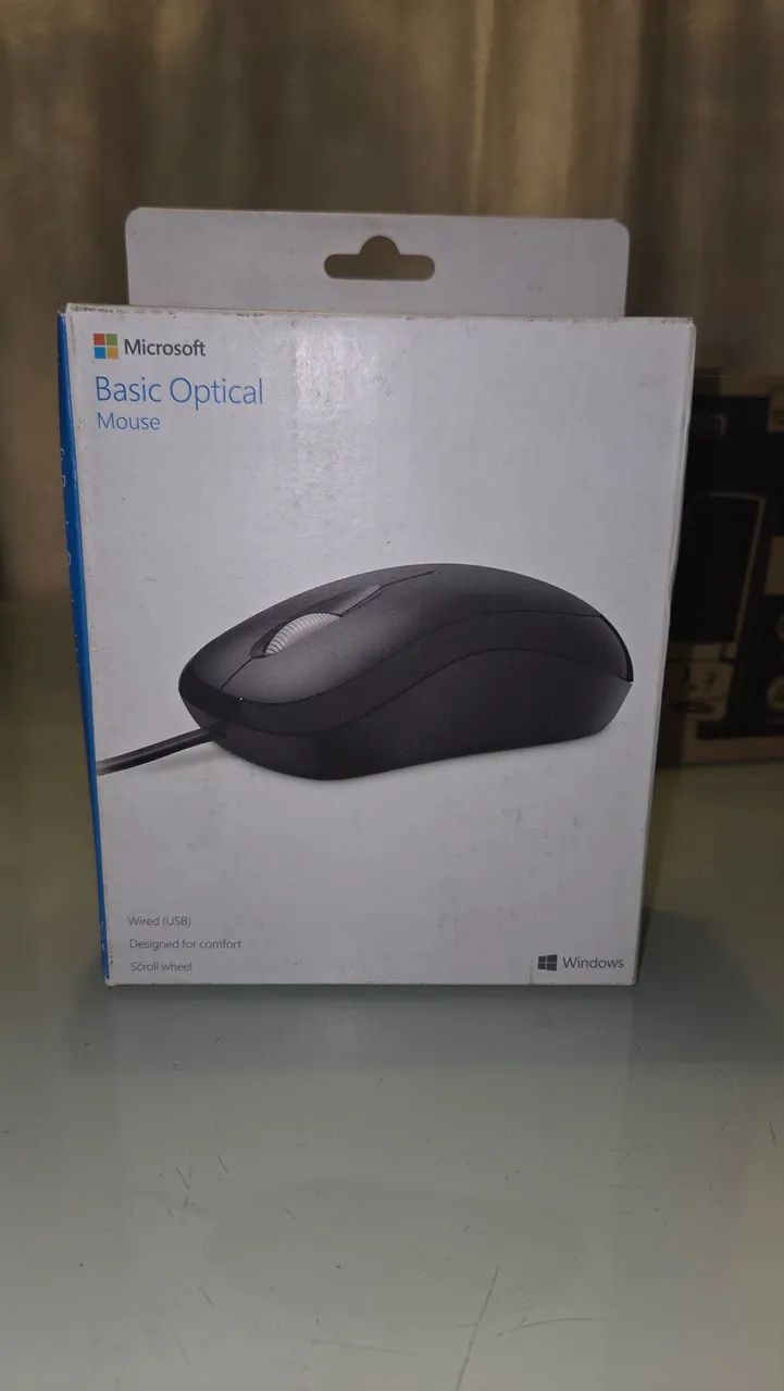 Mouse Microsoft Basic Optical com fio - Preto - Foto 2