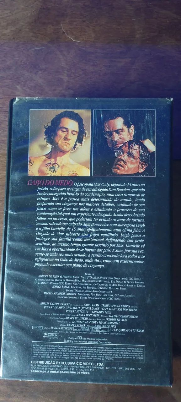 Cabo do Medo - vhs legendado - DVD, Blu-Ray e Vídeo Cassete