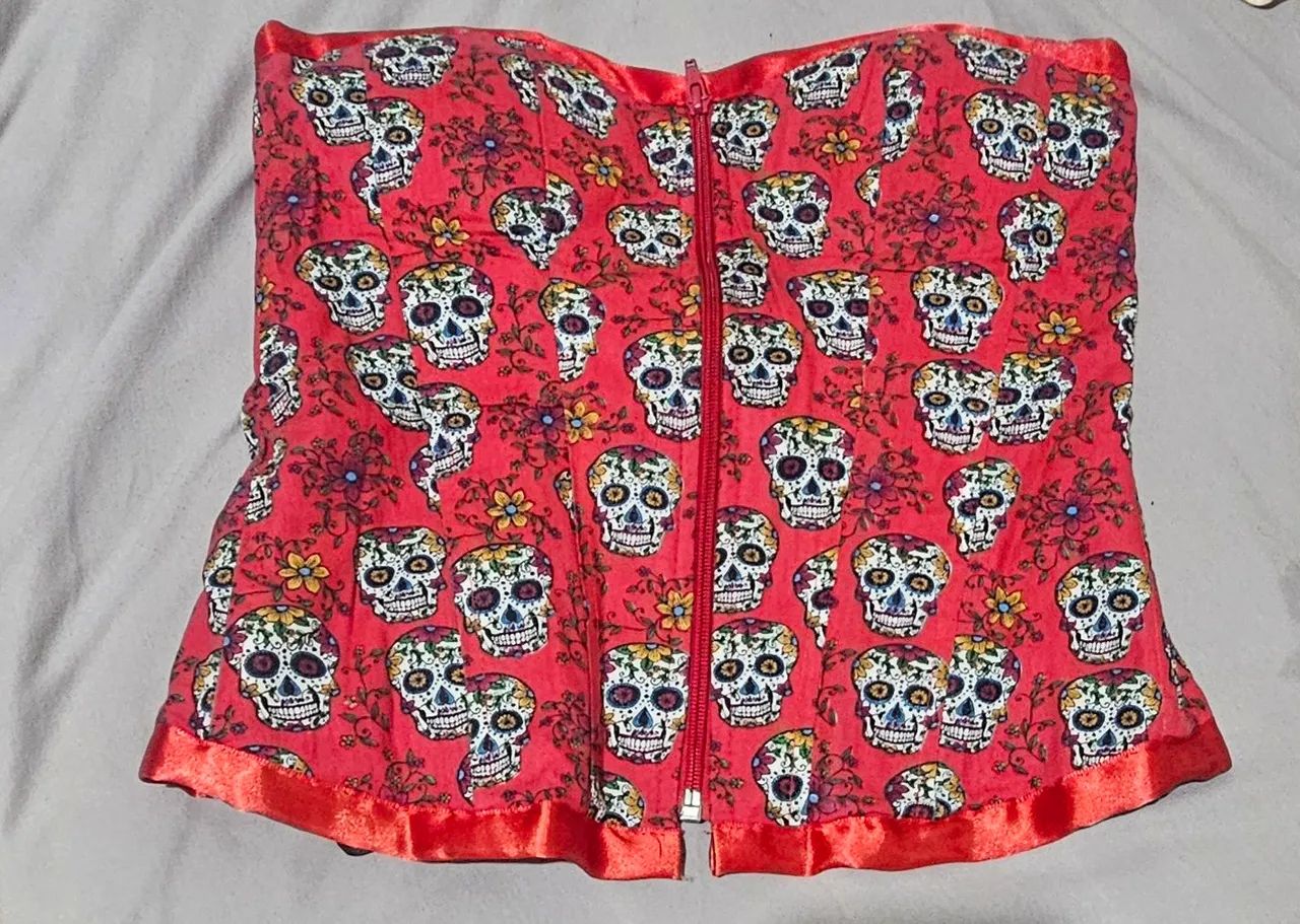 Corset caveira mexicana 