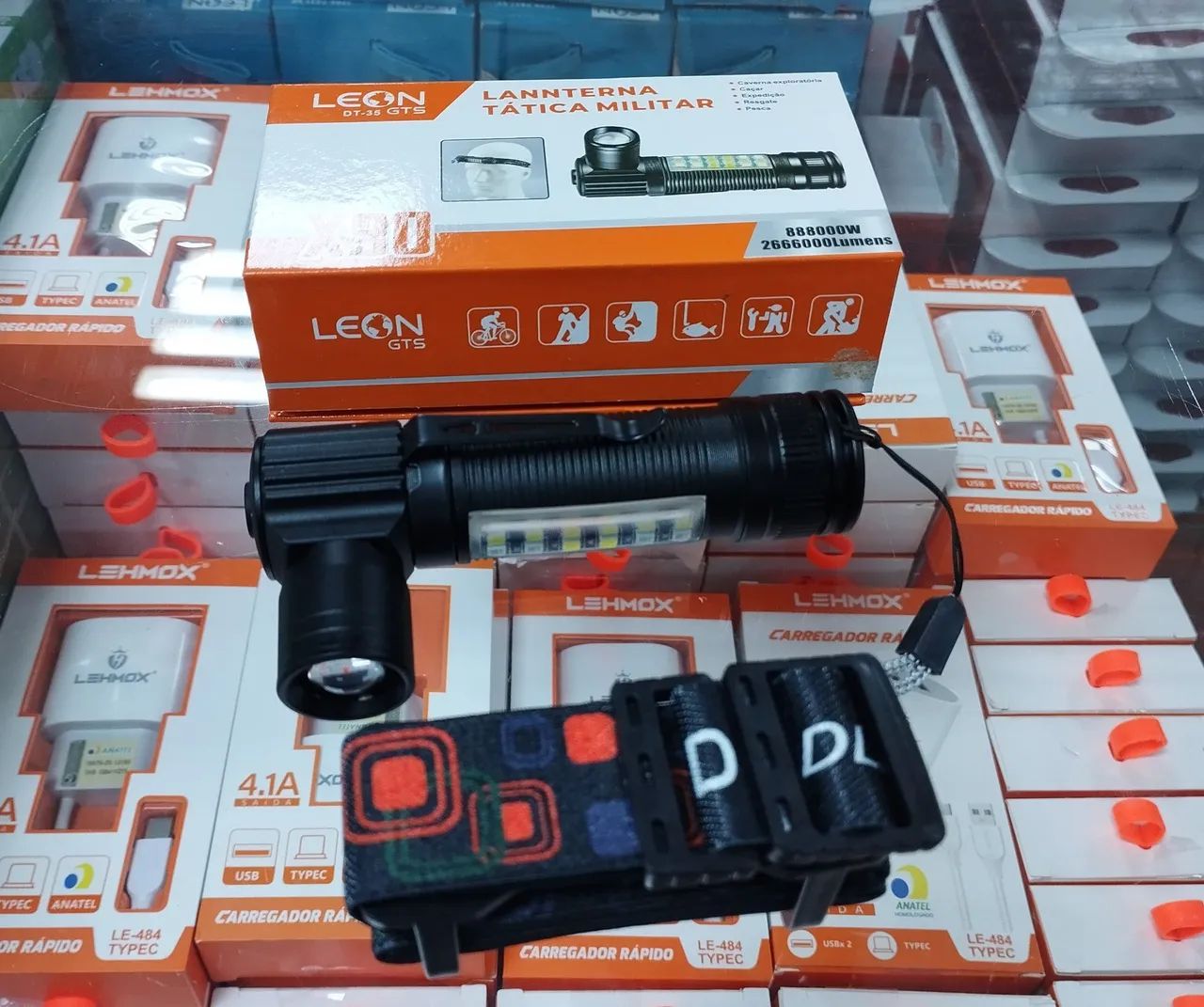 Lanterna tática LED de cabeça Leon DT-35 X90 - Foto 5