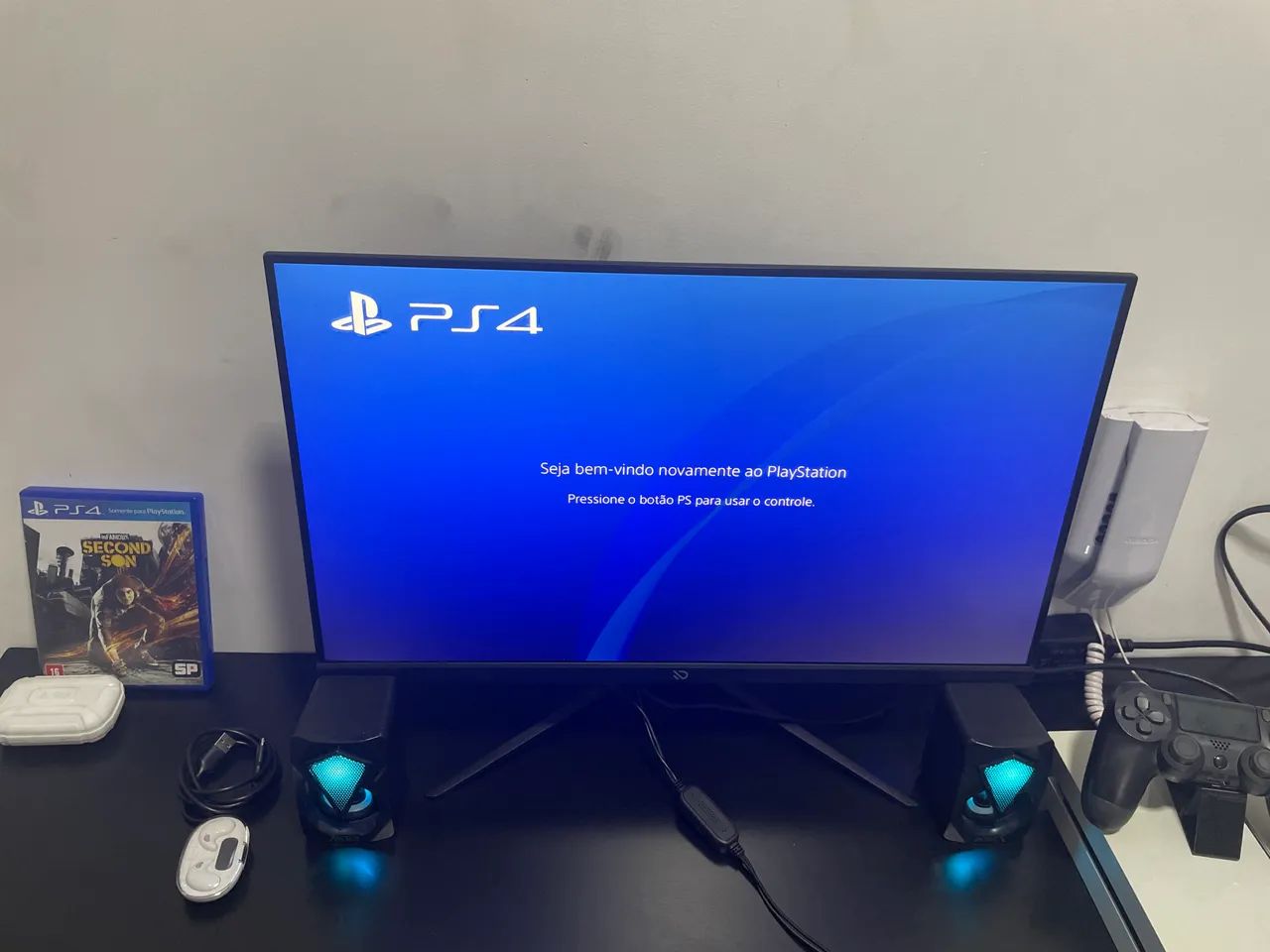 Kit gamer completor PS4 500gb,MONITOR 24 polegadas mesa industrial  - Foto 3