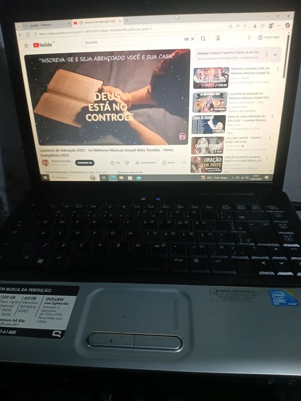 Vendo notebook compaq cq40 