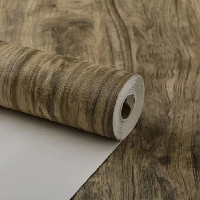 Papel de parede vinílico importado madeira rústica rolo de 10mx53cm cobre 4.5m2 - Foto 3