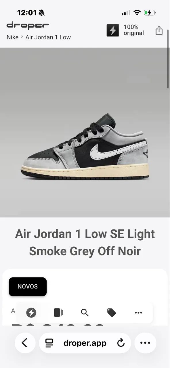 Air jordan low 1 smoke