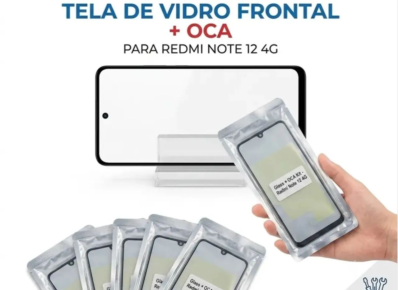 Tela de vidro redmi note 12 4g + cola oca - Foto 2