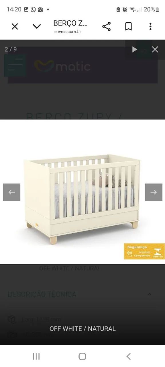 Berço Mdf, vira mini cama - Foto 5