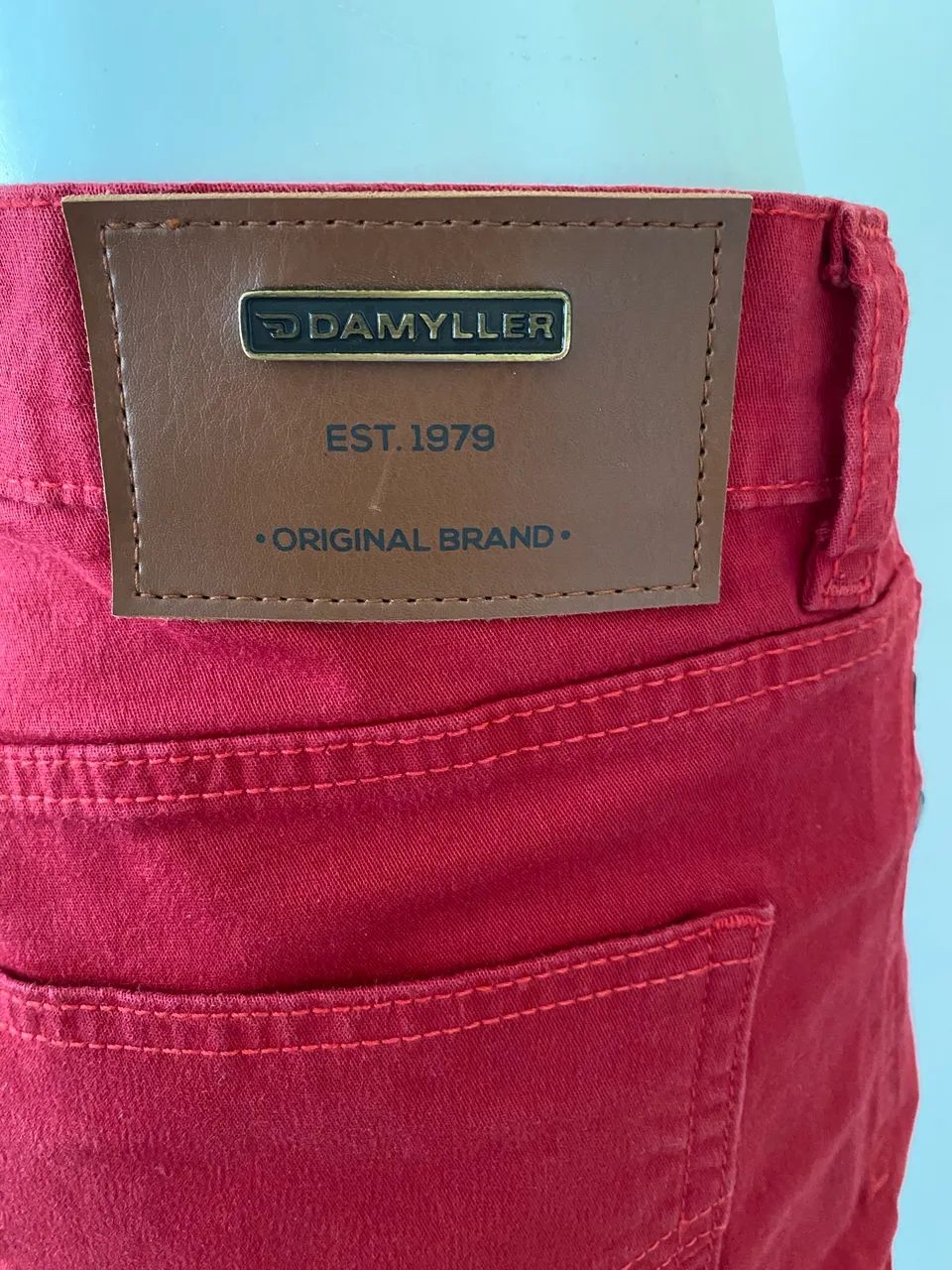 Calça sarja TAM 44/46 c/lycra masculina  DAMYLLER  super nova 